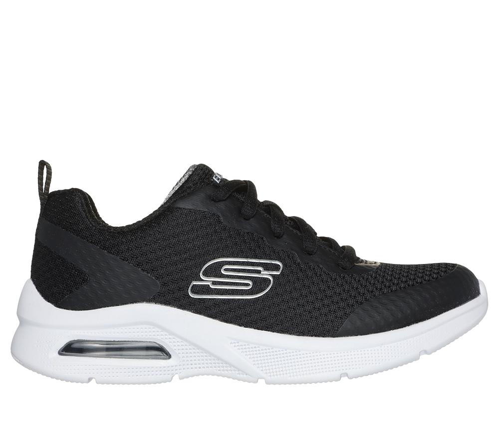 Boys\'s Skechers Microspec Max - Kaptix Lace Up Shoes Black  USA |  7314-FPOKL