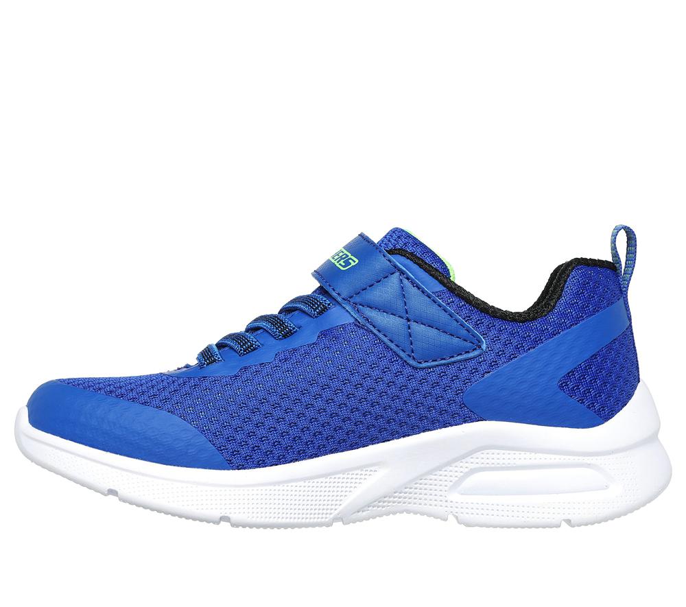 Boys's Skechers Microspec Max Sneakers Blue / Lime  USA |  6490-WHKQY