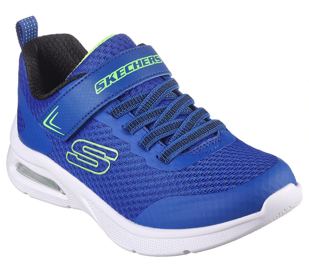 Boys's Skechers Microspec Max Sneakers Blue / Lime  USA |  6490-WHKQY