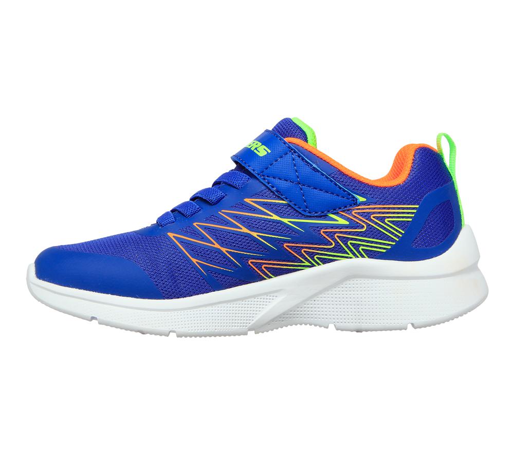 Boys's Skechers Microspec - Texlor Sneakers Blue / Orange  USA |  7589-QFXZK