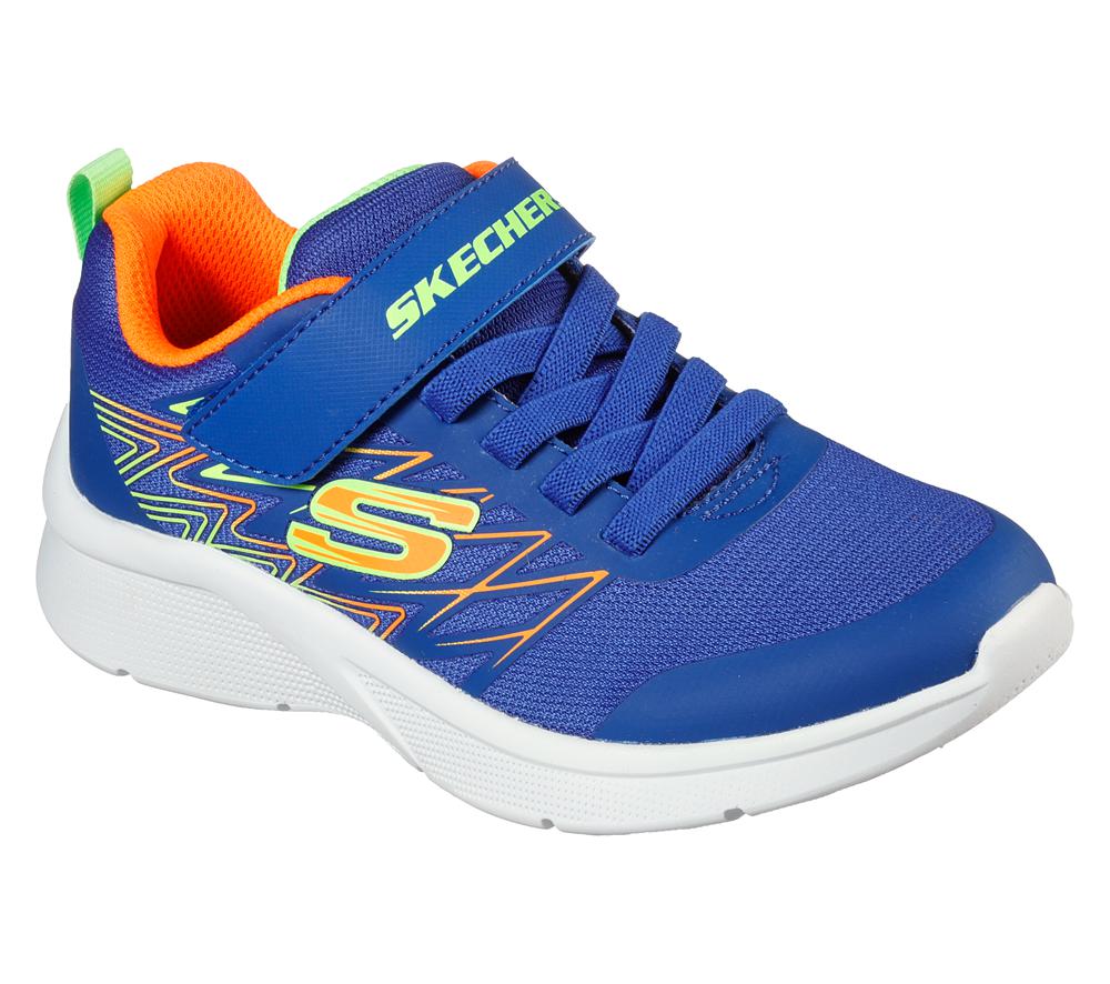 Boys's Skechers Microspec - Texlor Sneakers Blue / Orange  USA |  7589-QFXZK