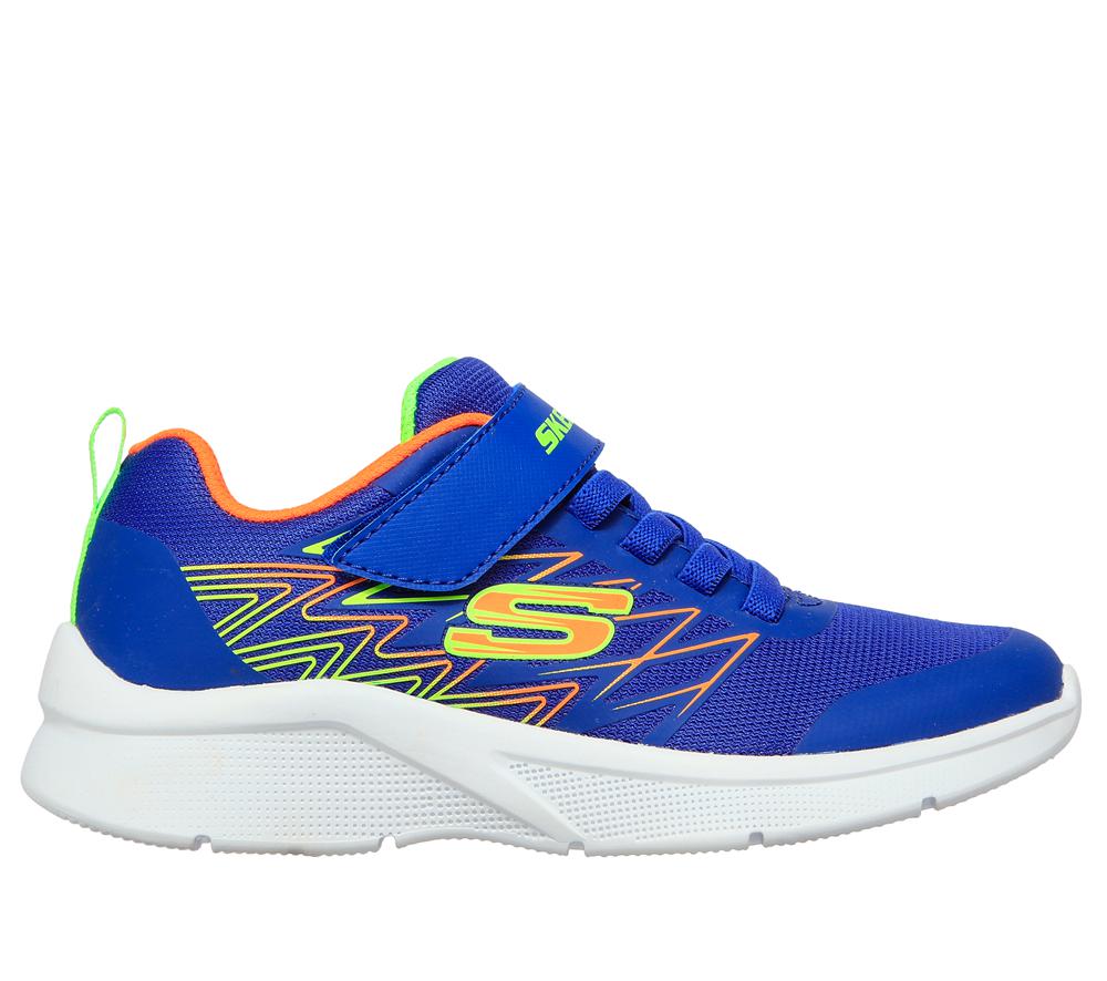 Boys\'s Skechers Microspec - Texlor Sneakers Blue / Orange  USA |  7589-QFXZK