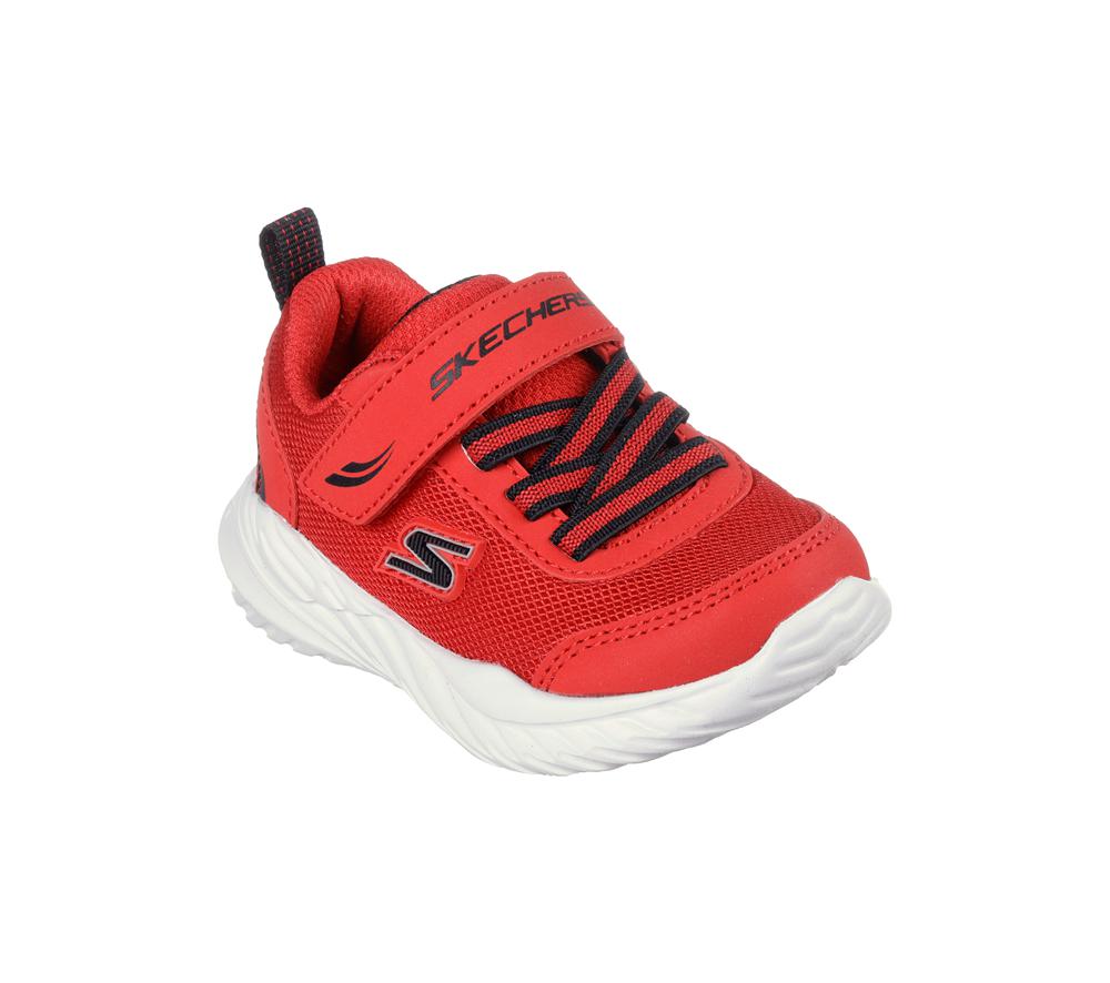 Boys's Skechers Nitro Sprint Slip On Shoes Red / Black  USA |  7581-DGWIX