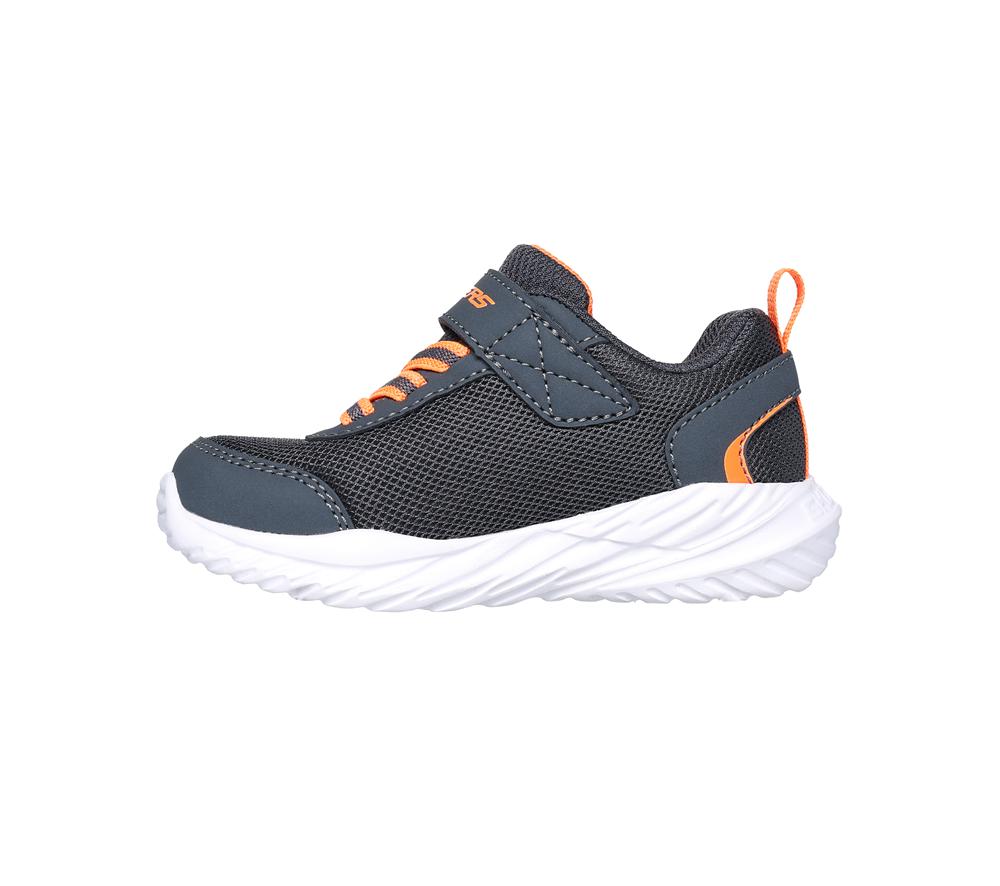 Boys's Skechers Nitro Sprint Sneakers Charcoal / Orange  USA |  0651-NRISE
