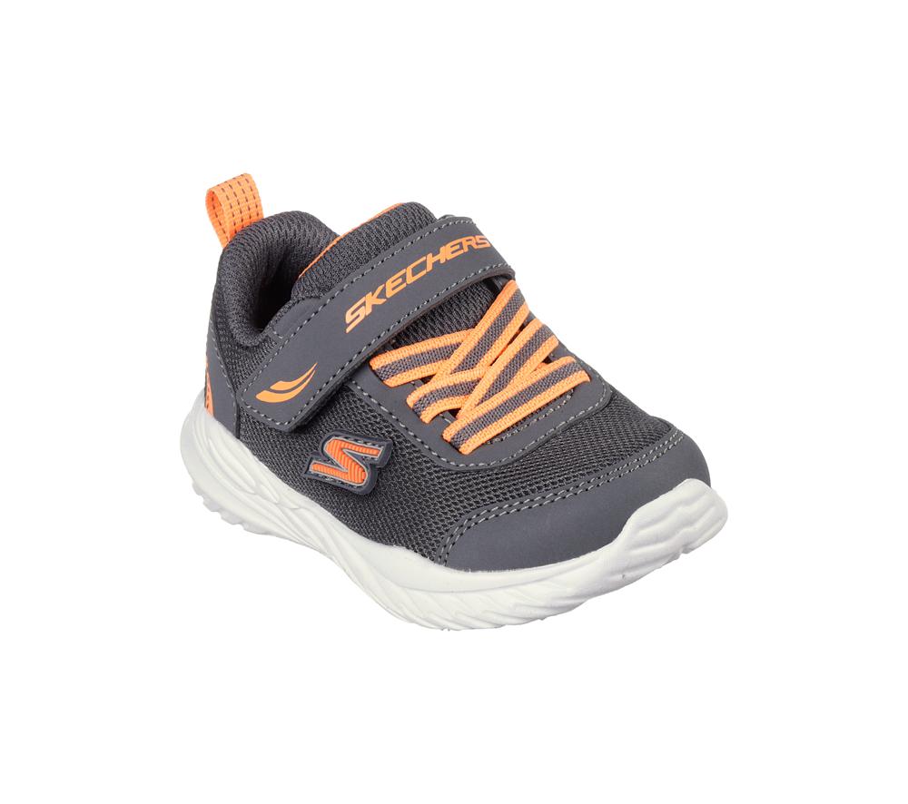 Boys's Skechers Nitro Sprint Sneakers Charcoal / Orange  USA |  0651-NRISE