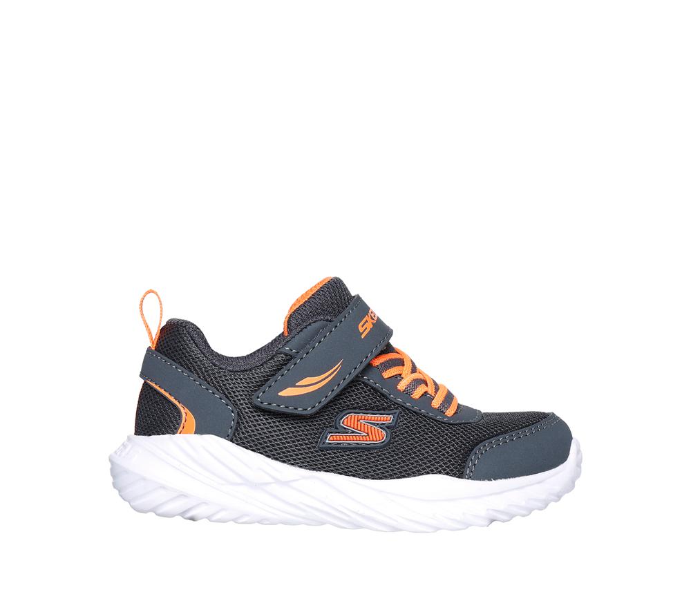 Boys\'s Skechers Nitro Sprint Sneakers Charcoal / Orange  USA |  0651-NRISE