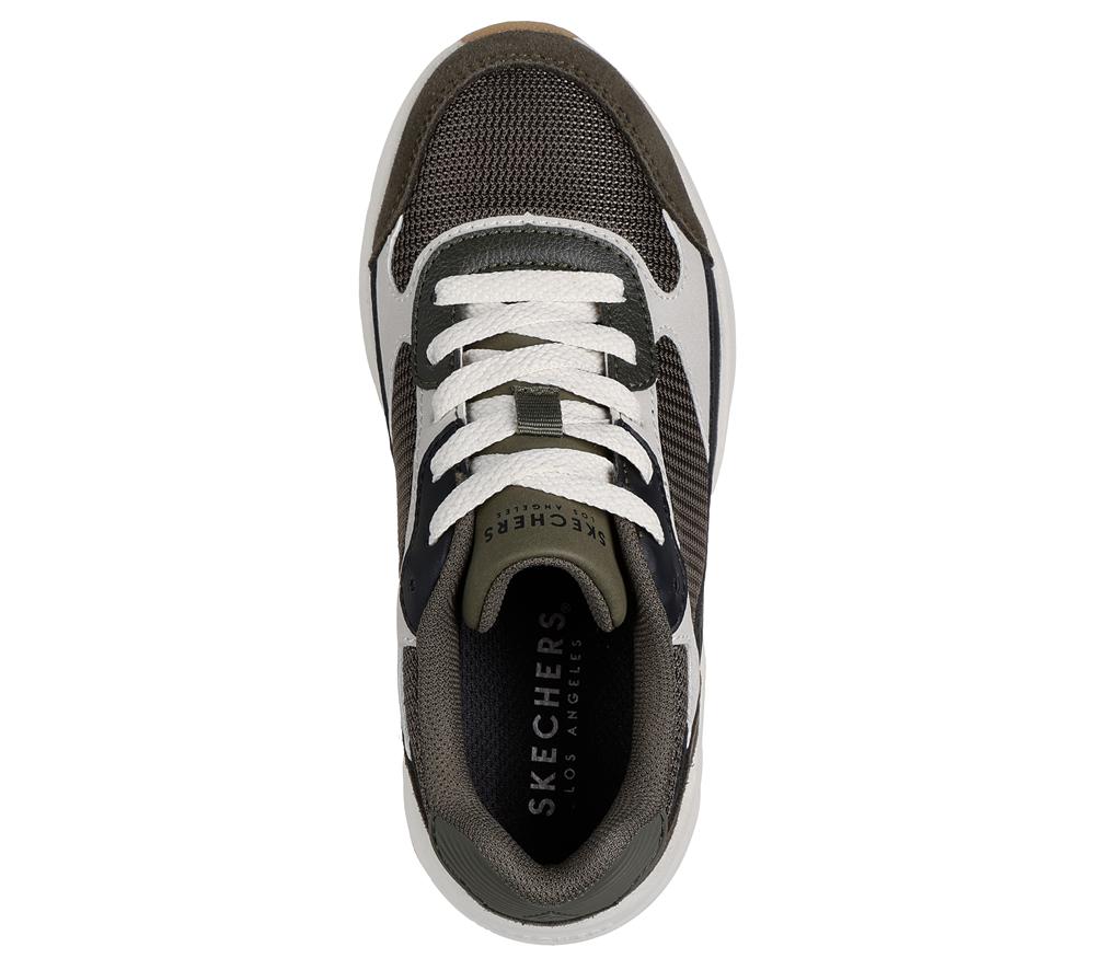 Boys's Skechers Nova Jogger - Chroma Classic Sneakers Olive / Natural  USA |  0924-ZAIDX