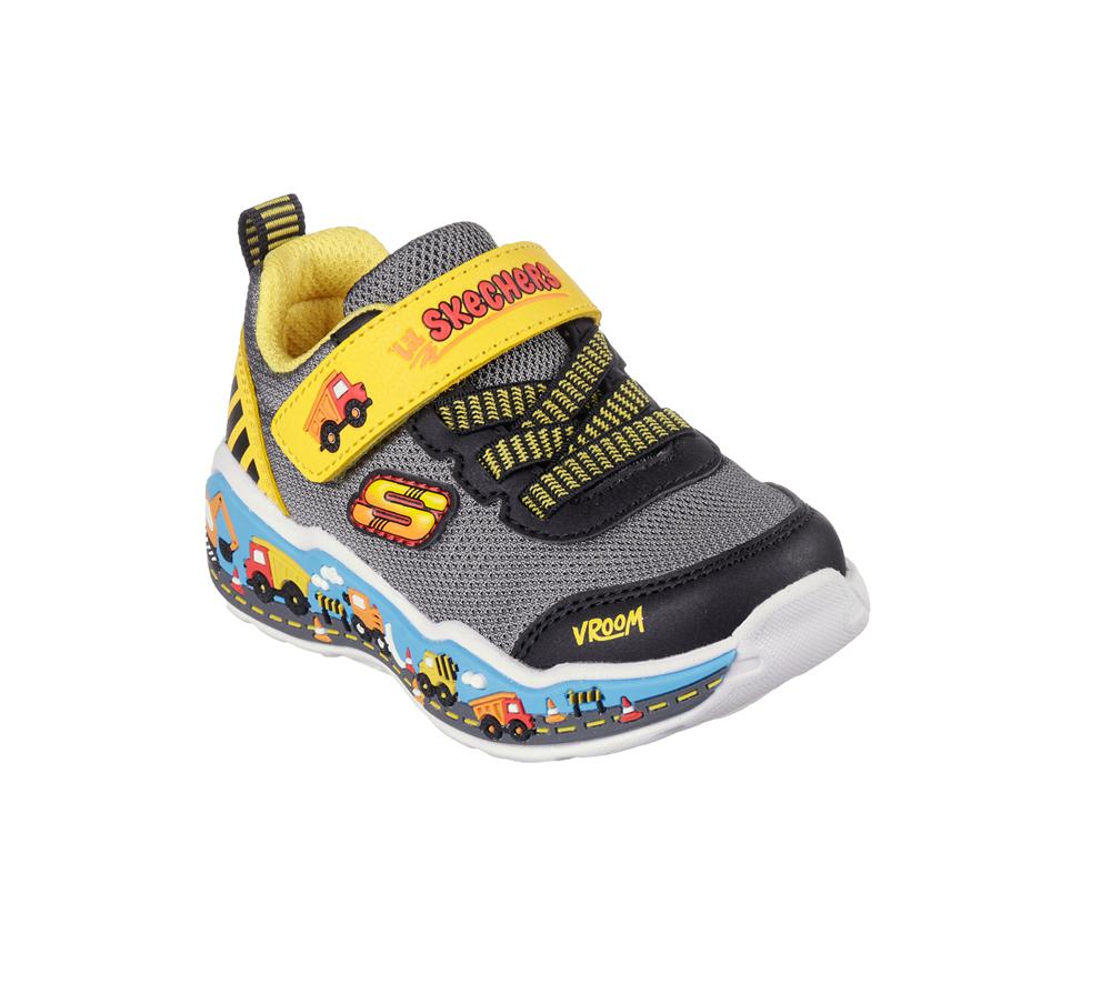 Boys's Skechers Play Scene Sneakers Black / Yellow  USA |  0214-VNEXD