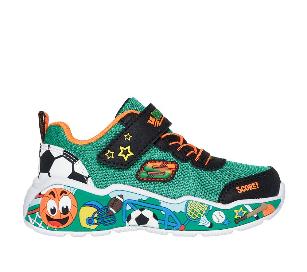 Boys\'s Skechers Play Scene Sneakers Green / Multicolor  USA |  4186-BGTAV