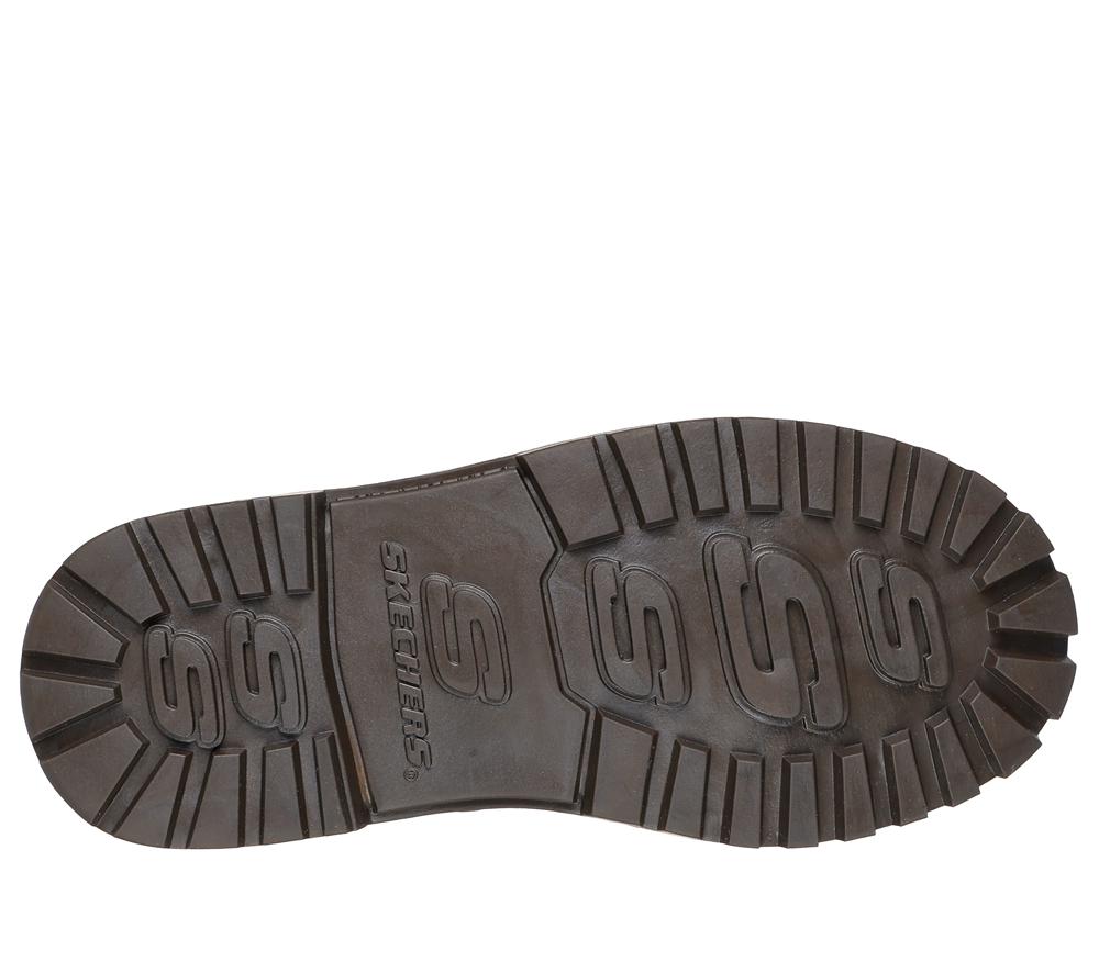 Boys's Skechers Power Reach - Hydro-Tread Lace Up Shoes Dark Brown  USA |  0983-ZIVMK