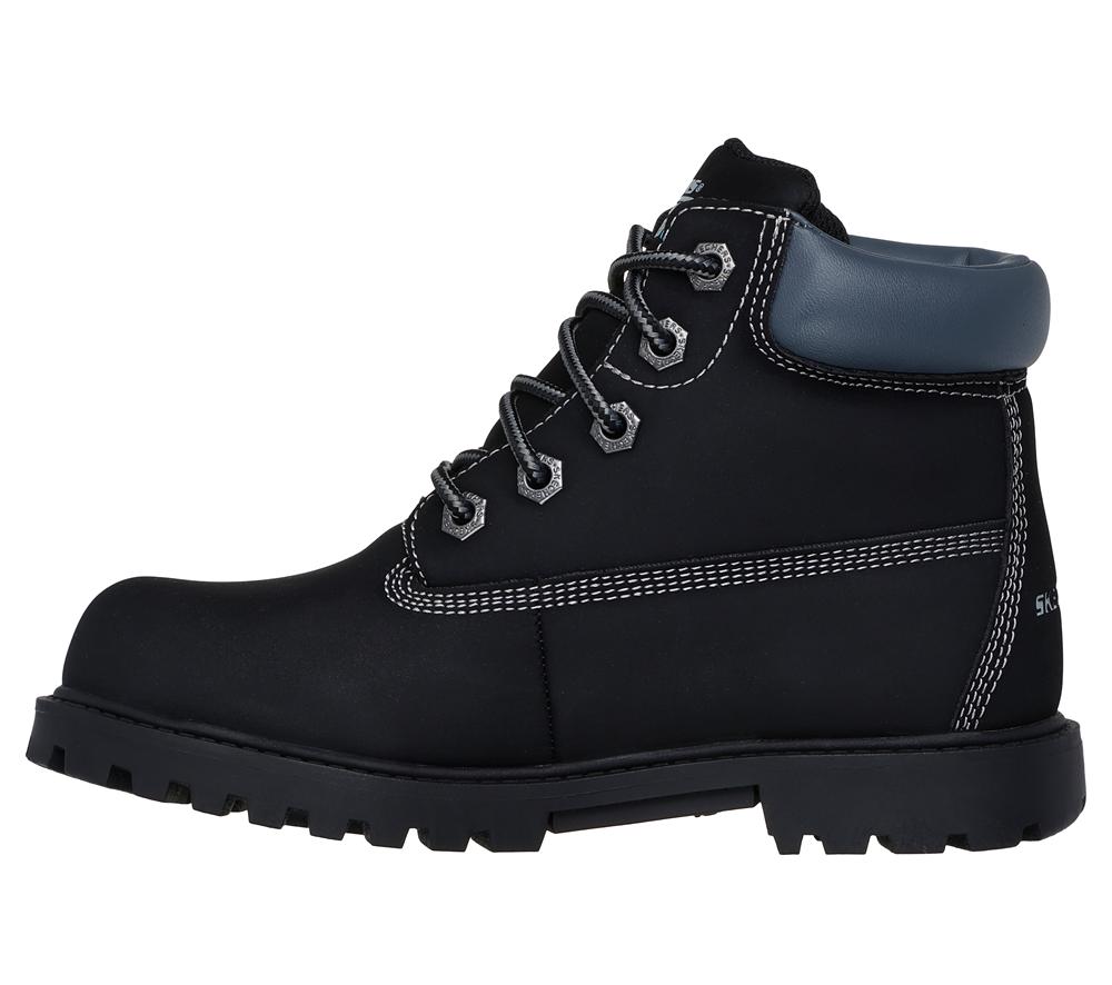 Boys's Skechers Power Reach - Hydro-Tread Lace Up Shoes Black  USA |  4397-KADFJ
