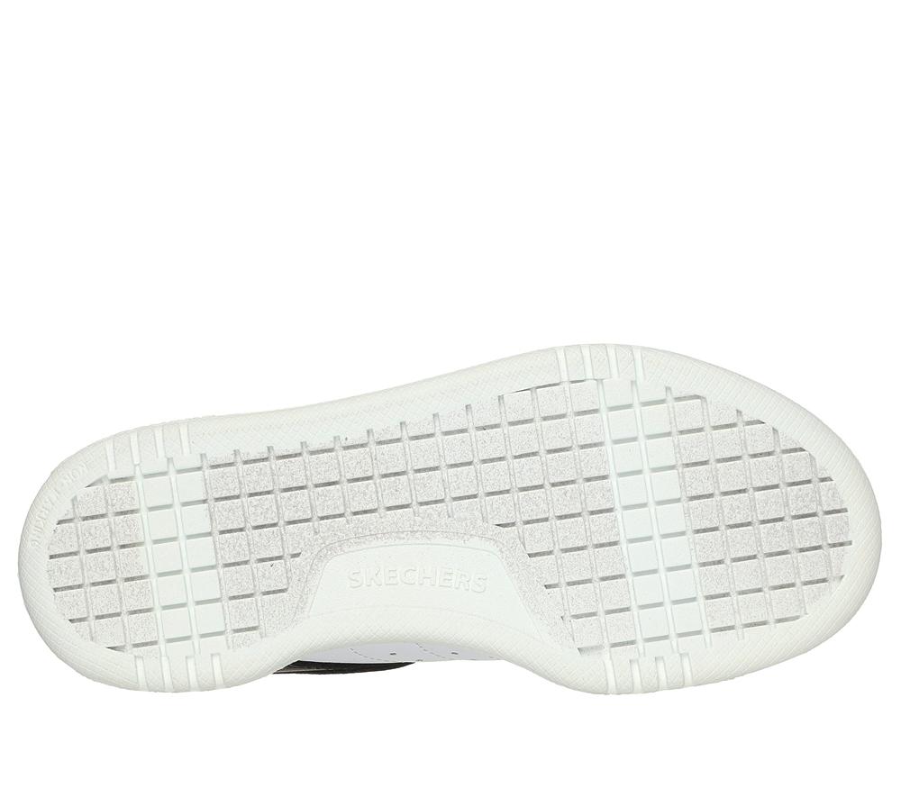 Boys's Skechers Quick Street Slip On Shoes Black / White  USA |  2174-GVCOA