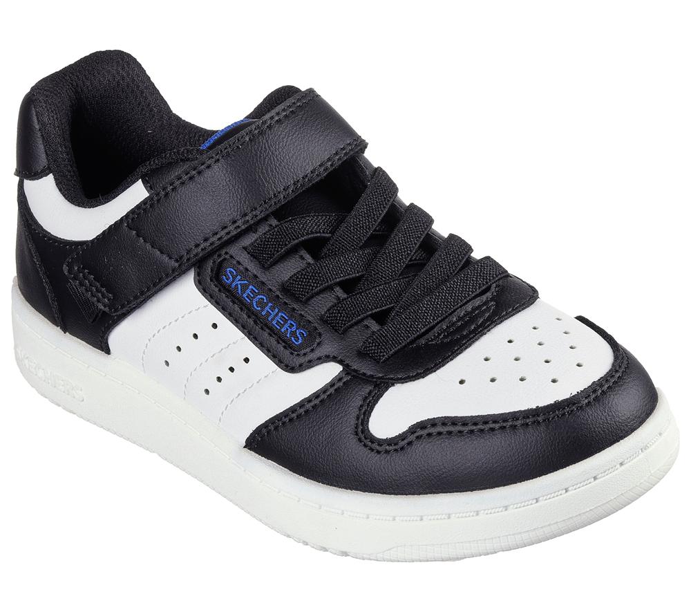 Boys's Skechers Quick Street Sneakers Black / White  USA |  3267-HKYWI