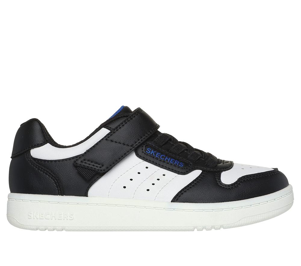 Boys\'s Skechers Quick Street Sneakers Black / White  USA |  3267-HKYWI