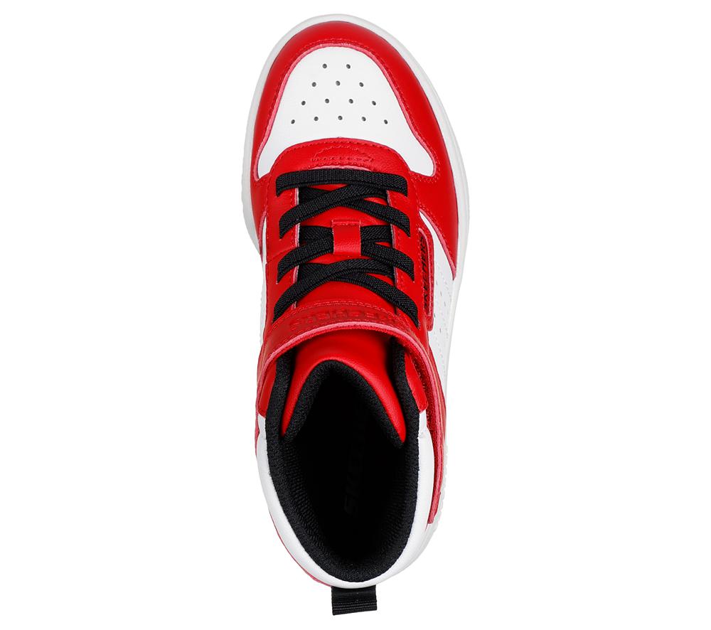 Boys's Skechers Quick Street - Rapid Avenue Slip On Shoes Red / White  USA |  1098-SAYHW