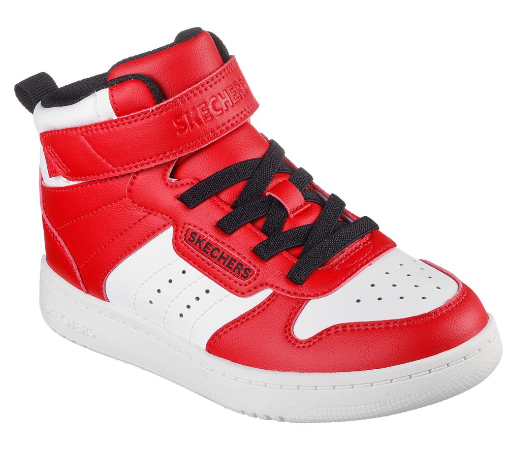 Boys's Skechers Quick Street - Rapid Avenue Slip On Shoes Red / White  USA |  1098-SAYHW