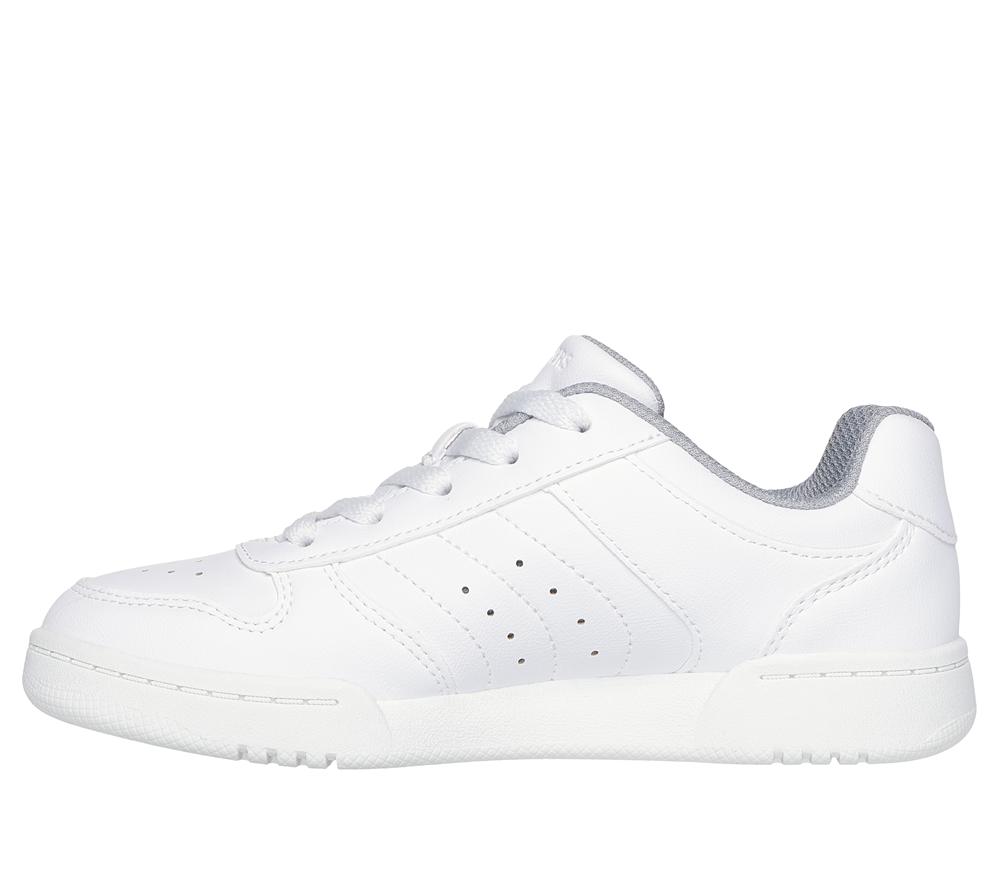 Boys's Skechers Quick Street - Vorton Lace Up Shoes White  USA |  4518-CYLDB