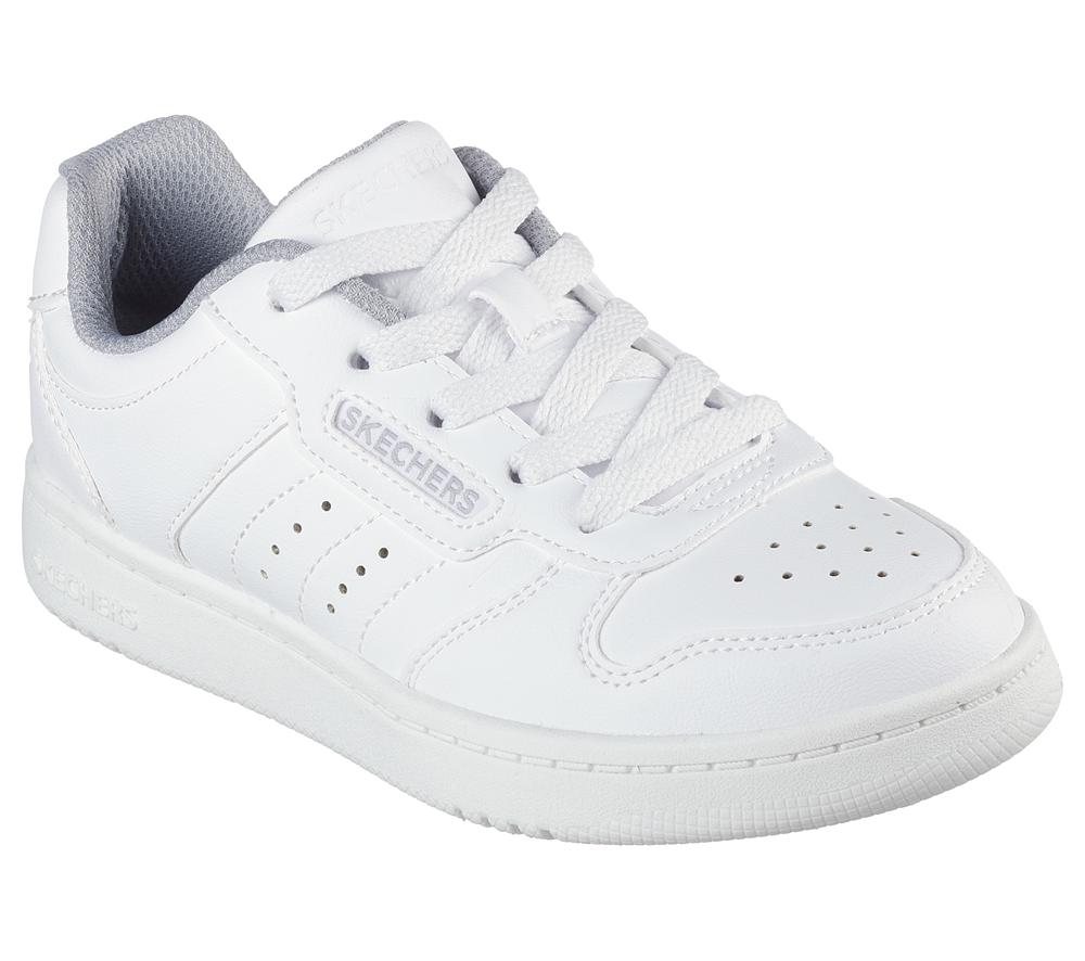 Boys's Skechers Quick Street - Vorton Lace Up Shoes White  USA |  4518-CYLDB