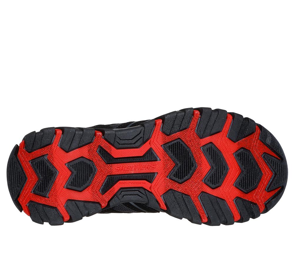 Boys's Skechers Rugged Ranger - Storm Trail Slip On Shoes Black / Red  USA |  7269-LBADF
