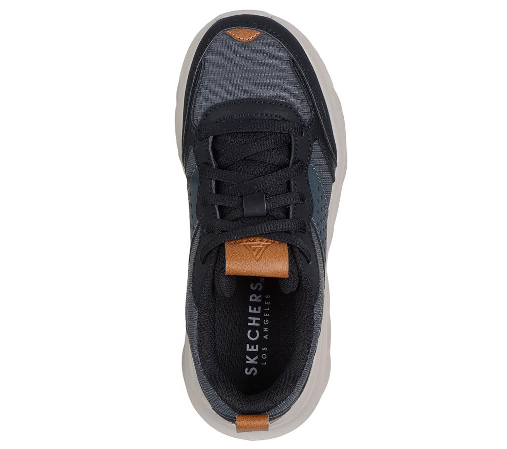 Boys's Skechers SKX-1121 Lace Up Shoes Black / Charcoal  USA |  7648-IZCOV