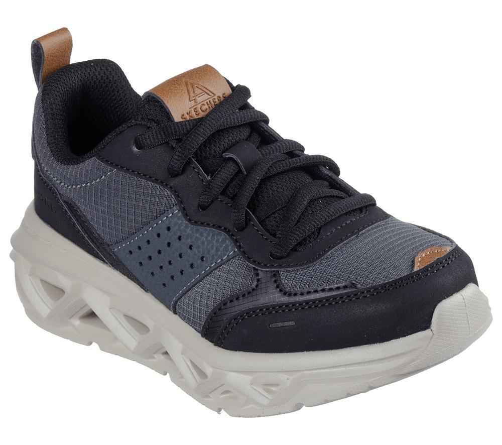 Boys's Skechers SKX-1121 Lace Up Shoes Black / Charcoal  USA |  7648-IZCOV