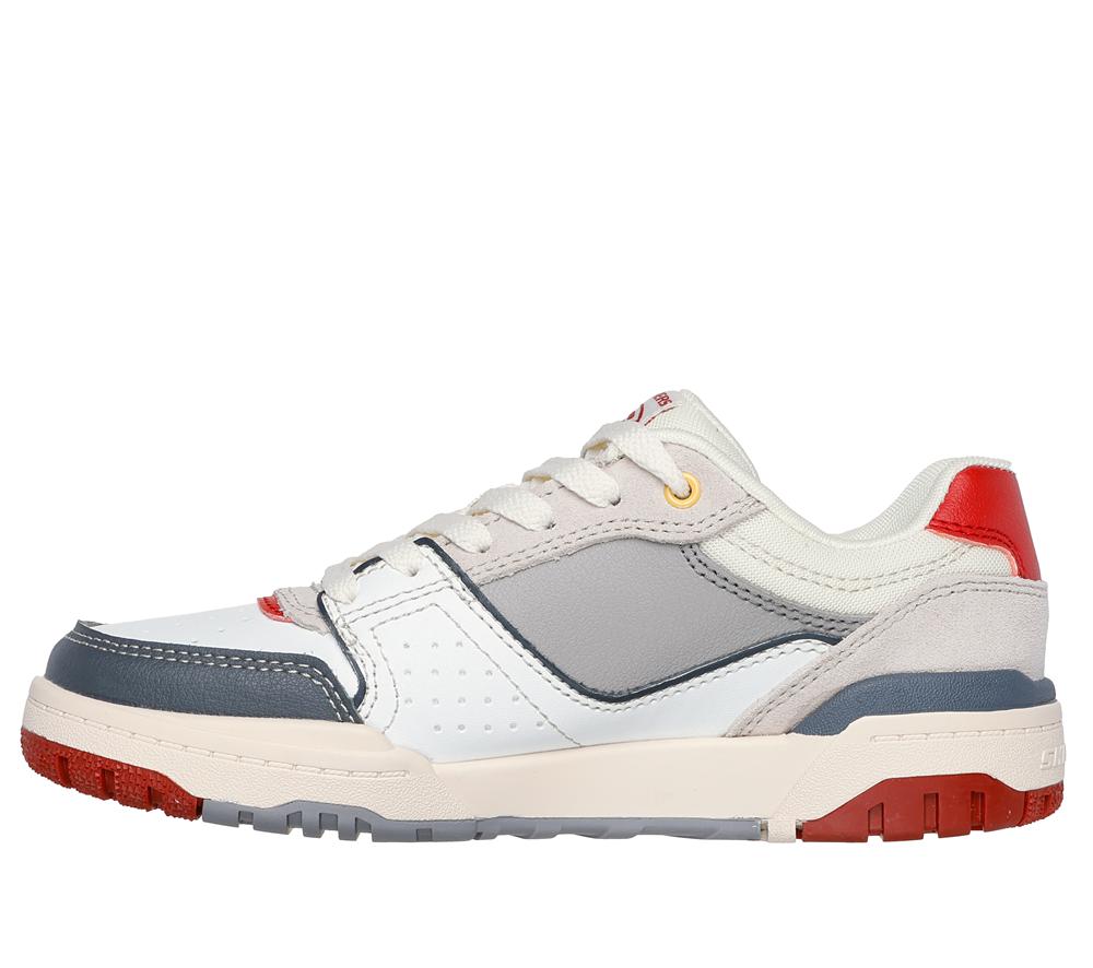 Boys's Skechers SKX-228 Lace Up Shoes White / Red  USA |  6105-OPWNQ