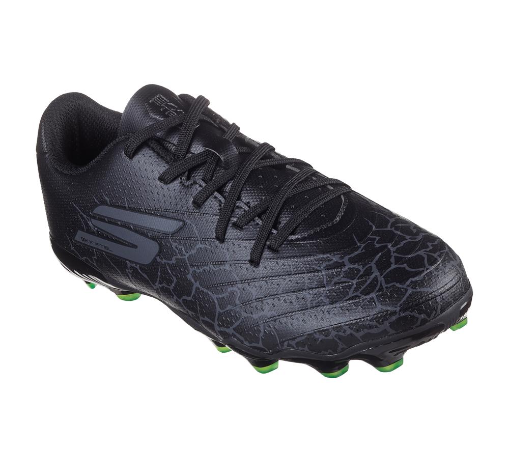 Boys's Skechers SKX_ 1.5 Jr Td FG Sneakers Black / Silver  USA |  1503-VPDNO