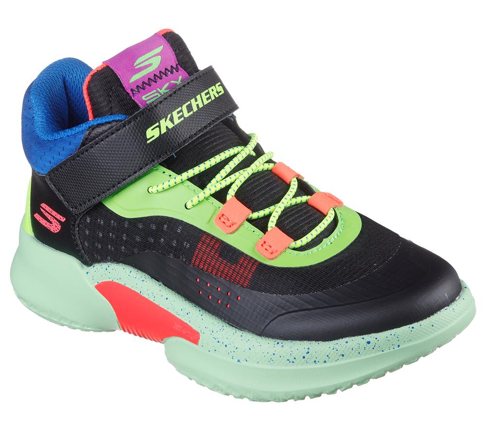 Boys's Skechers SKX Court Hype - Hooper-Hero Sneakers Black / Multicolor  USA |  7246-WUFXM