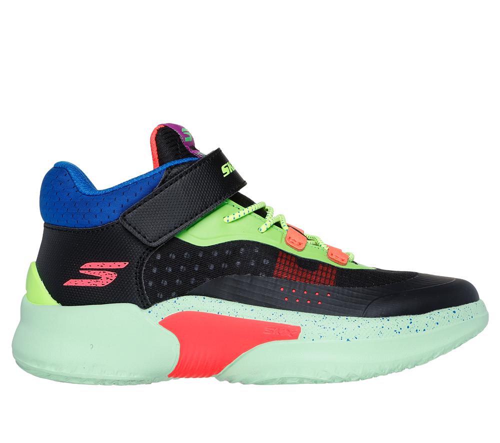 Boys\'s Skechers SKX Court Hype - Hooper-Hero Sneakers Black / Multicolor  USA |  7246-WUFXM