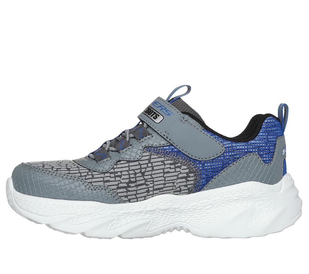 Boys's Skechers S-Lights: Creature-Lights Slip On Shoes Charcoal / Blue  USA |  4781-JYOHU