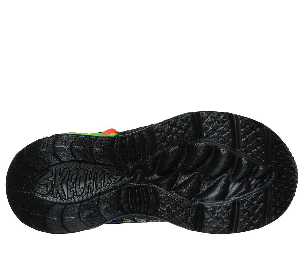 Boys's Skechers S-Lights: Creature-Lights Sneakers Black / Lime  USA |  4639-GBMTW