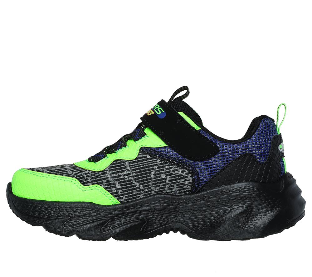 Boys's Skechers S-Lights: Creature-Lights Sneakers Black / Lime  USA |  4639-GBMTW