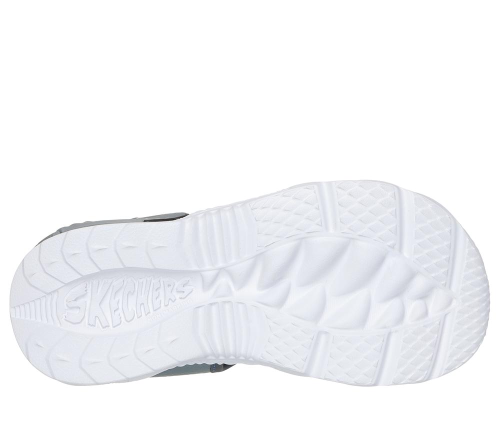 Boys's Skechers S-Lights: Creature-Splash Sandals Charcoal / Blue  USA |  8921-KNYOX
