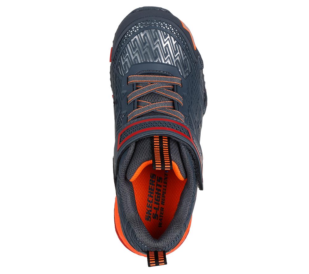 Boys's Skechers S-Lights: Hydro Lights - Heat-Tread Light Up Sneakers Charcoal / Orange  USA |  5206-CXNGL