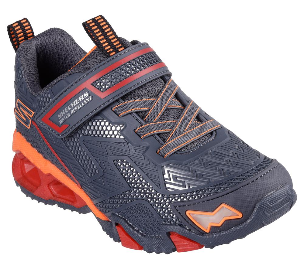 Boys's Skechers S-Lights: Hydro Lights - Heat-Tread Light Up Sneakers Charcoal / Orange  USA |  5206-CXNGL