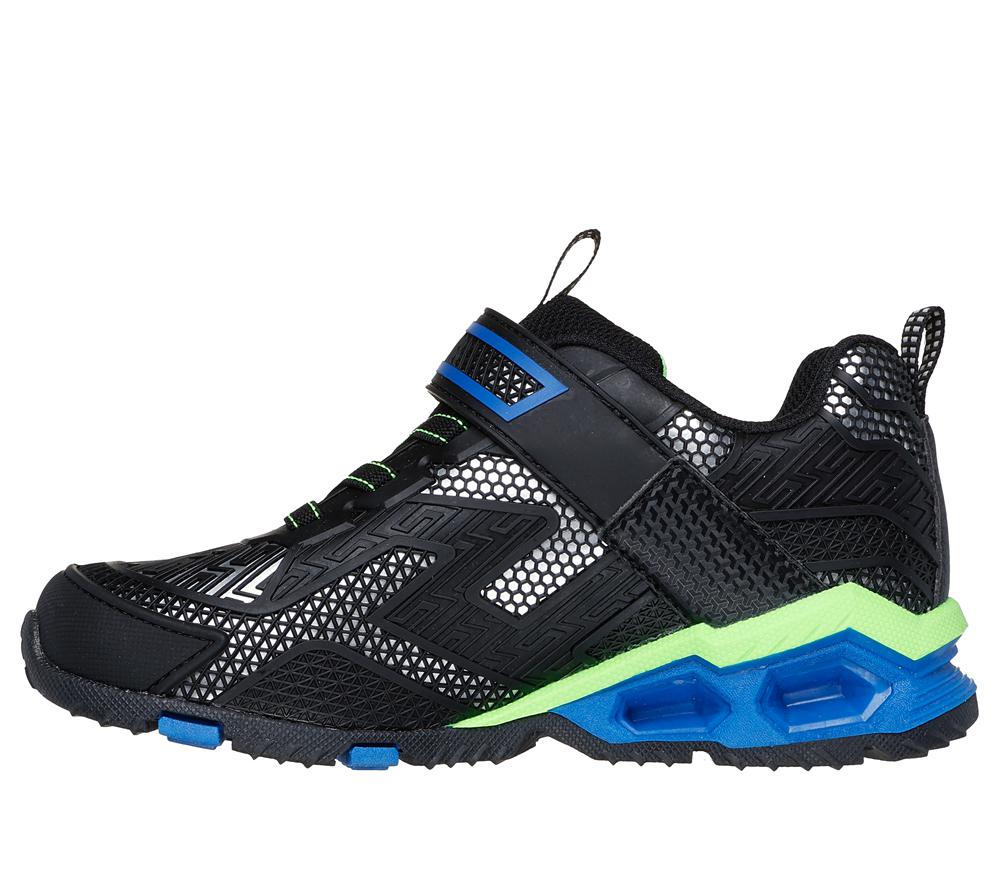 Boys's Skechers S-Lights: Hydro Lights - Heat-Tread Light Up Sneakers Black / Blue  USA |  7243-ZBXJM