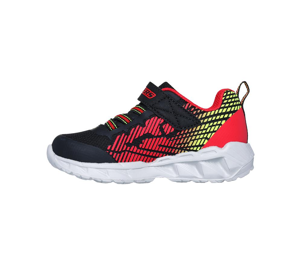 Boys's Skechers S-Lights: Magna-Lights - Grux Sneakers Black / Red  USA |  2695-XOVCP