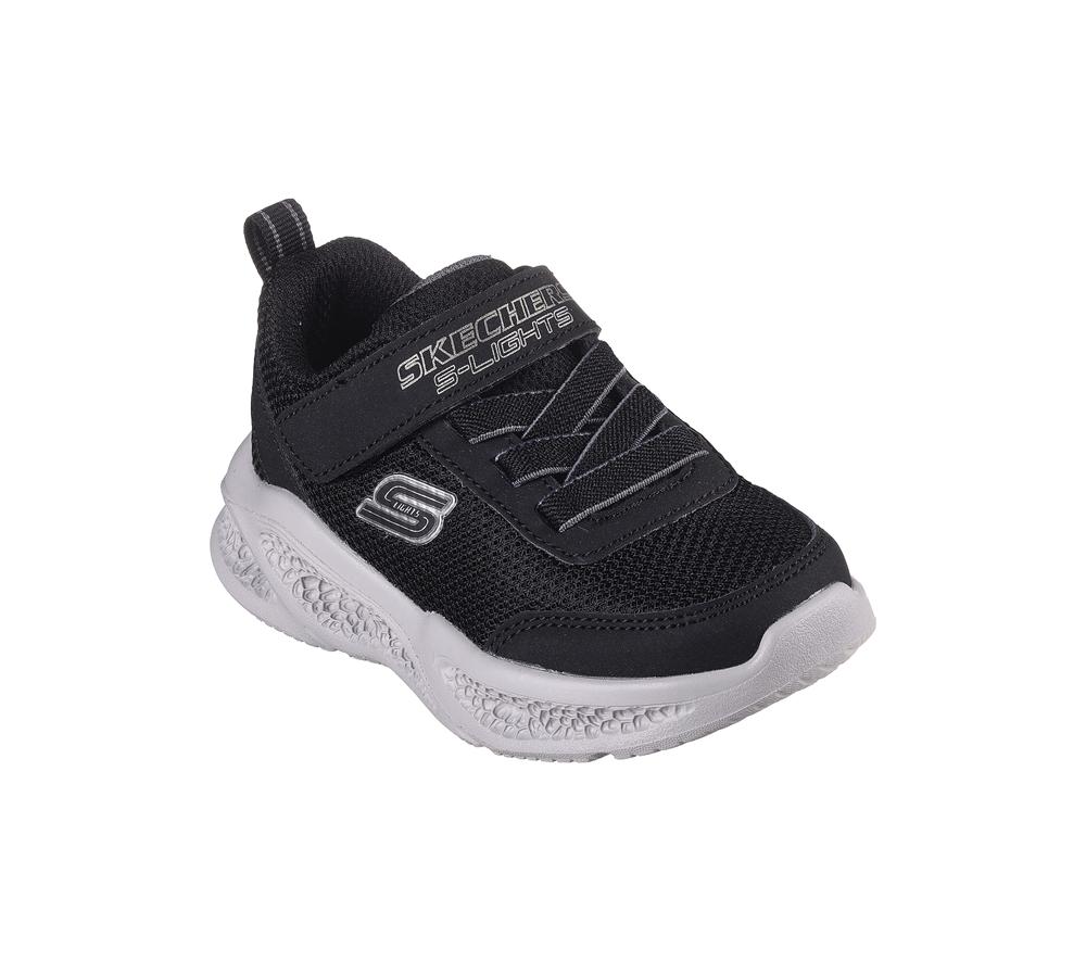 Boys's Skechers S-Lights: Meteor-Lights Sneakers Black / Grey  USA |  2693-DOKHR