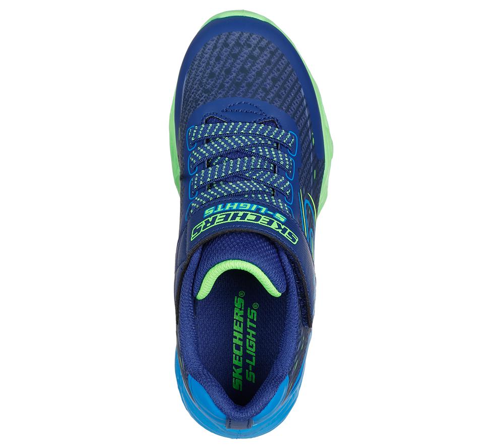 Boys's Skechers S-Lights: Vortex 2.0 - Quantroid Light Up Sneakers Navy / Blue  USA |  6210-NOBIH