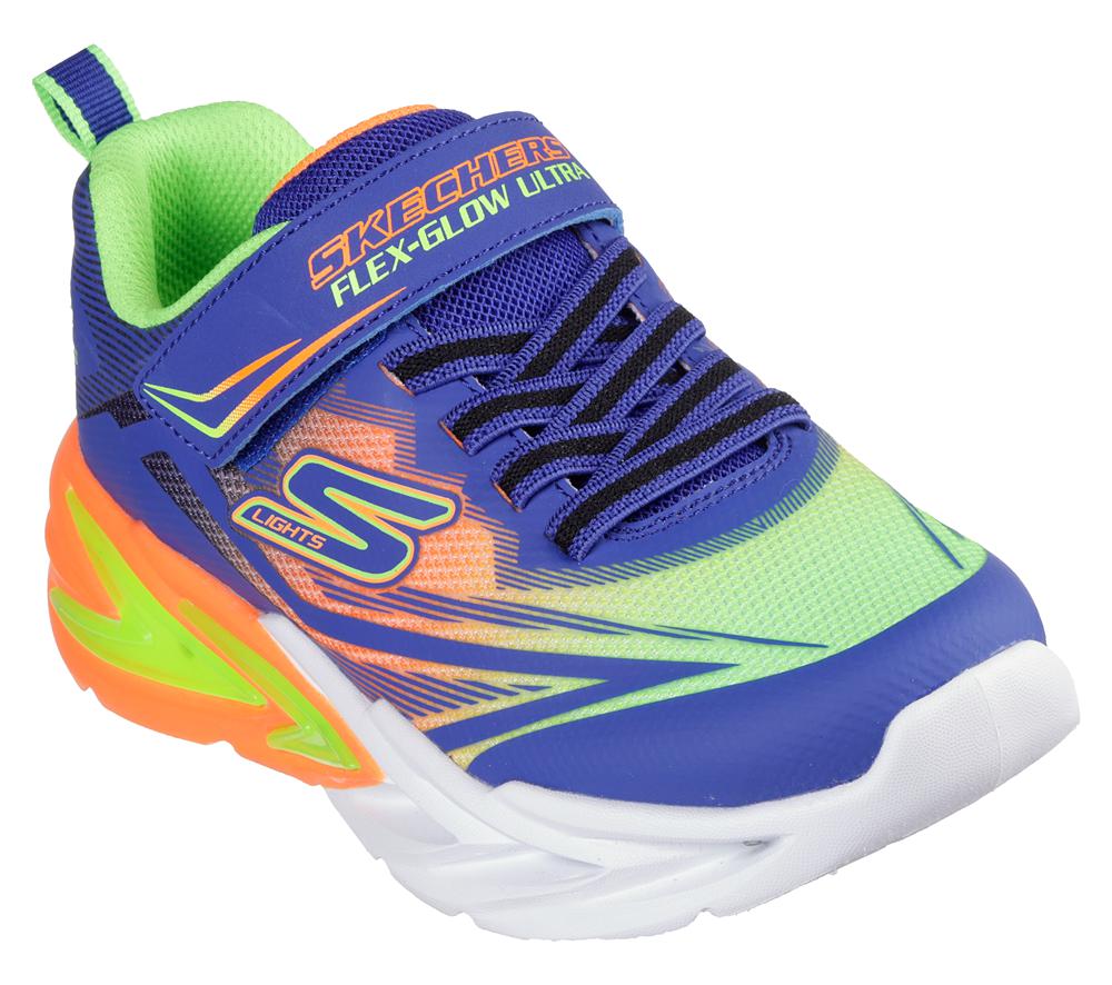 Boys's Skechers S Lights: Flex-Glow Ultra Sneakers Blue / Multicolor  USA |  5017-WOXIC