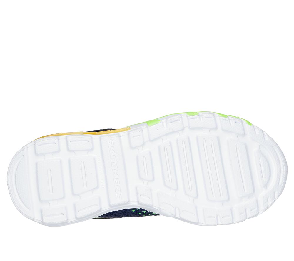 Boys's Skechers S Lights: Flex-Glow Bolt Sneakers Navy / Multicolor  USA |  4956-EMXVW