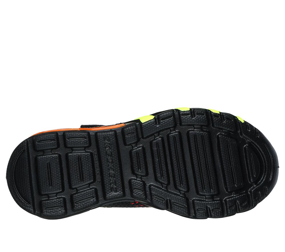 Boys's Skechers S Lights: Flex-Glow Bolt Sneakers Black / Red  USA |  4190-XMEDR