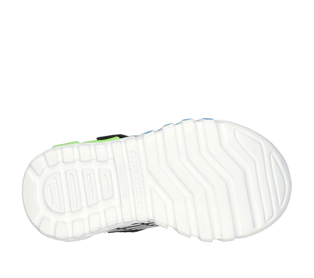 Boys's Skechers S Lights: Flex-Glow Elite Light Up Sneakers Black / Lime  USA |  4829-GWVNK