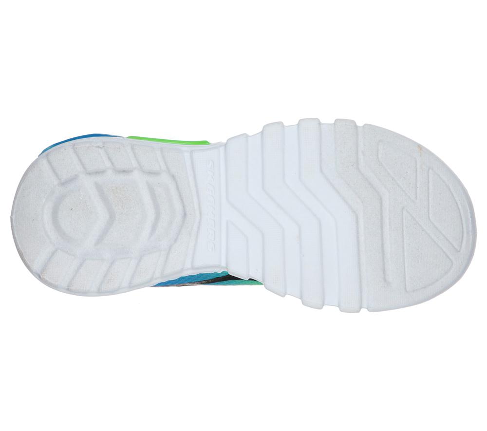 Boys's Skechers S Lights: Flex-Glow - Dezlo Slip On Shoes Black / Lime  USA |  1450-UGCNW