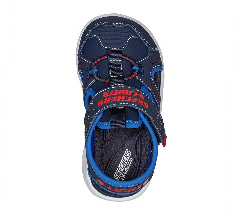 Boys's Skechers S Lights: Hypno-Splash - Sunzys Sandals Navy / Blue  USA |  9052-ECUBJ