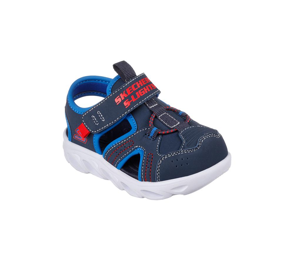 Boys's Skechers S Lights: Hypno-Splash - Sunzys Sandals Navy / Blue  USA |  9052-ECUBJ