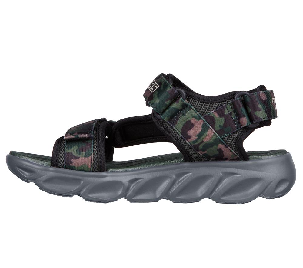 Boys's Skechers S Lights: Hypno-Splash - Sun Breaks Light Up Sneakers Black / Olive  USA |  6804-YSMUL