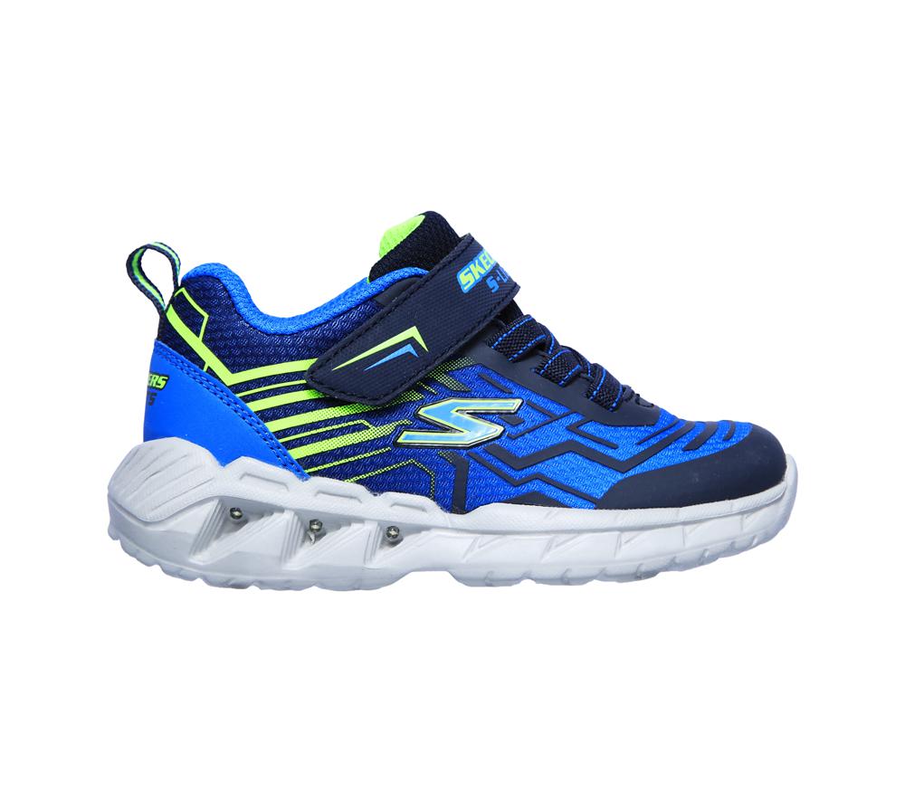 Boys\'s Skechers S Lights: Magna-Lights - Bozler Light Up Sneakers Navy / Blue  USA |  5679-ULDHX