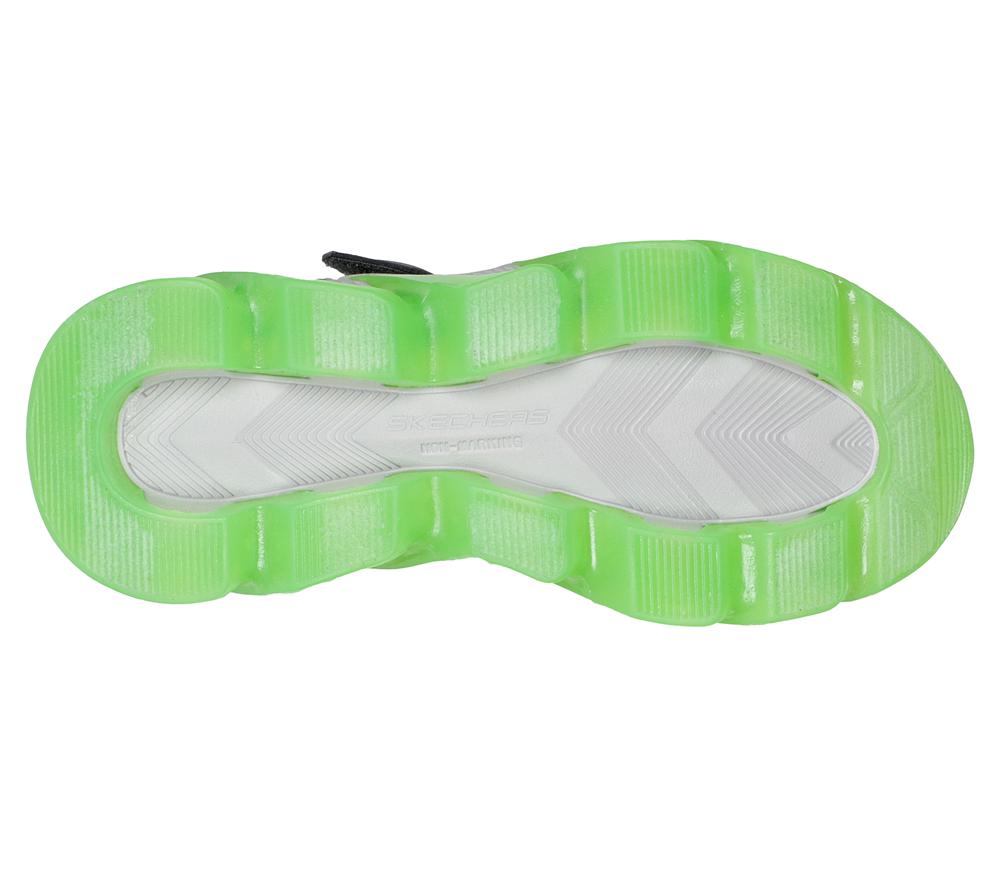 Boys's Skechers S Lights: Mega Surge Light Up Sneakers Charcoal / Lime  USA |  5426-DBRCL