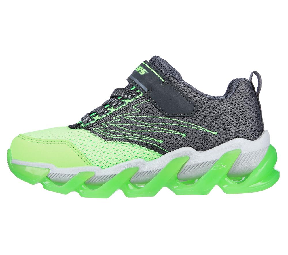 Boys's Skechers S Lights: Mega Surge Light Up Sneakers Charcoal / Lime  USA |  5426-DBRCL